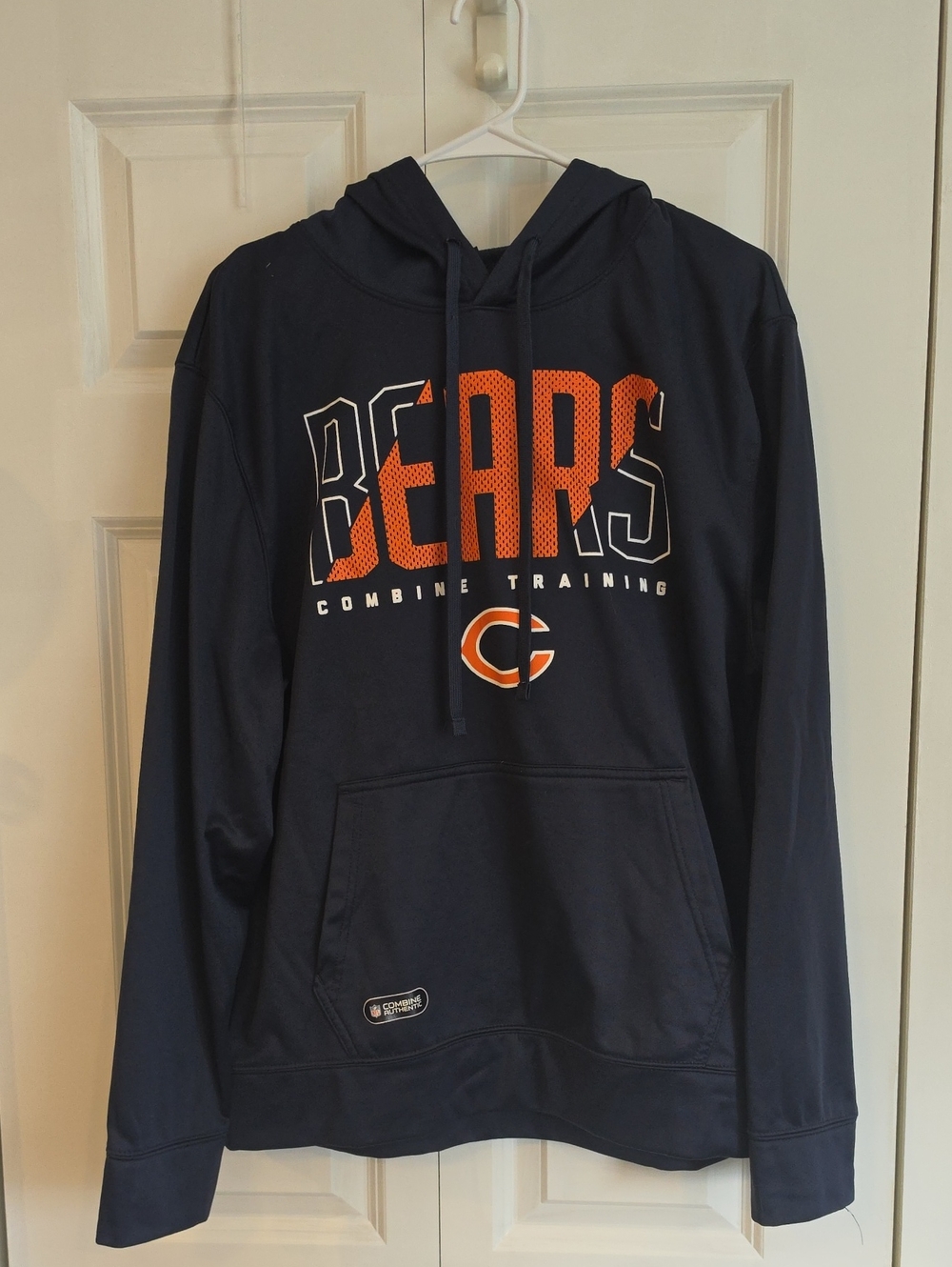 Men's Navy Bears Hooded Sweatshirt with Orange Logo